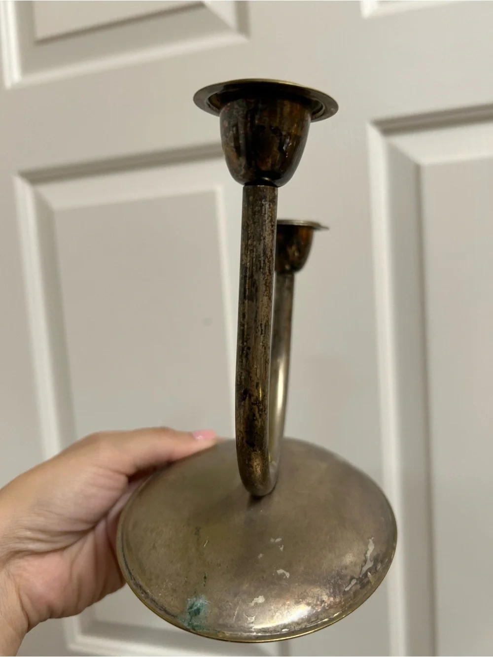 Antique-Style Double Candle Holder - Decor